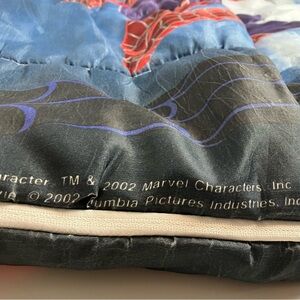 Vintage Y2K Spider-Man 2002 Kids Sleeping Bag Marvel Toby McGuire Comforter 00s
